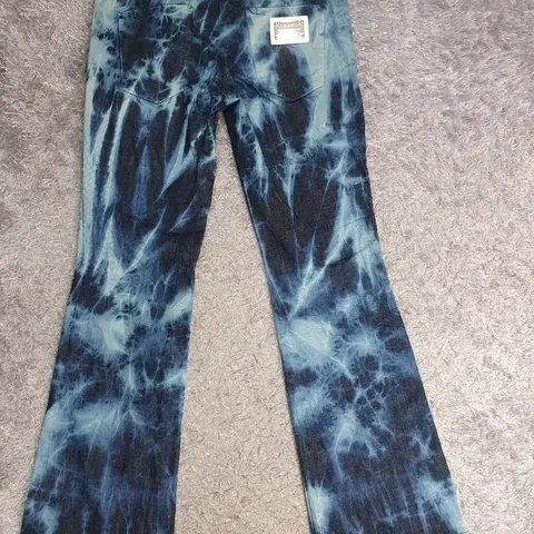 돌체앤가바나 청바지 타이 다이 워싱 플레이트 부츠컷 데님 팬츠