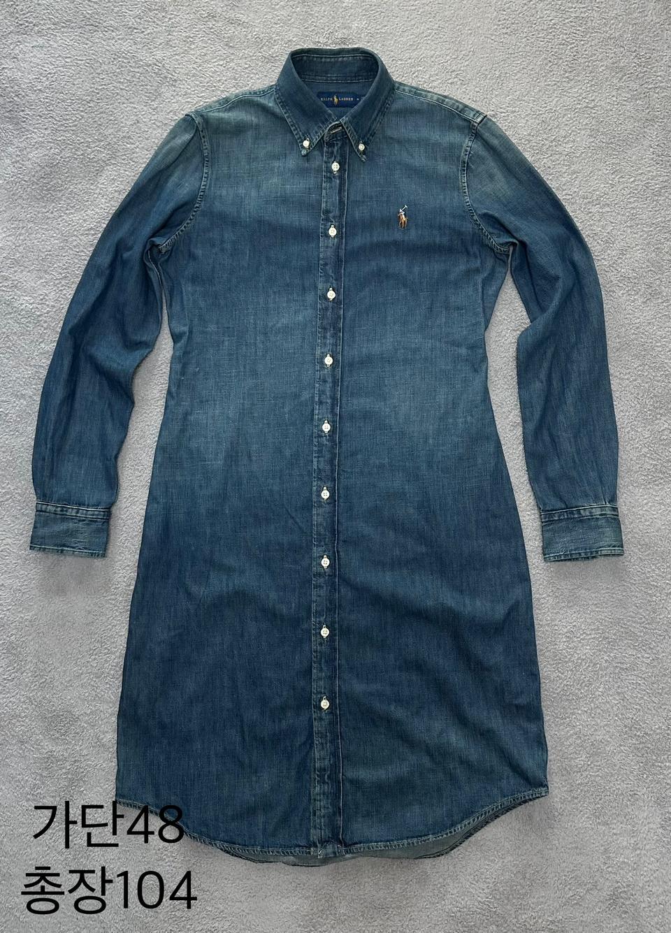 [희소 컬러] 폴로 랄프로렌 빈티지 데님 셔츠 원피스