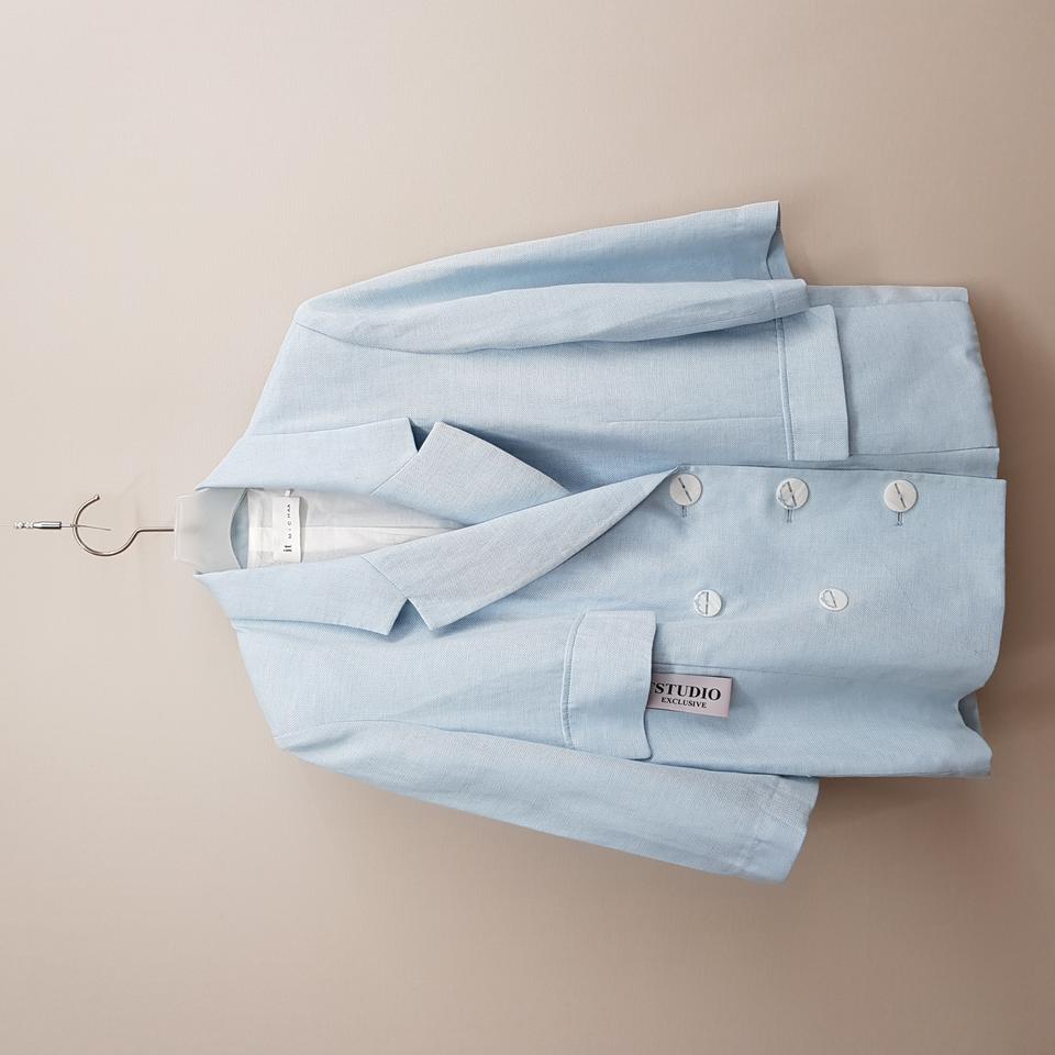 잇미샤 2023 린넨 블렌드 더블 버튼 자켓 S사이즈