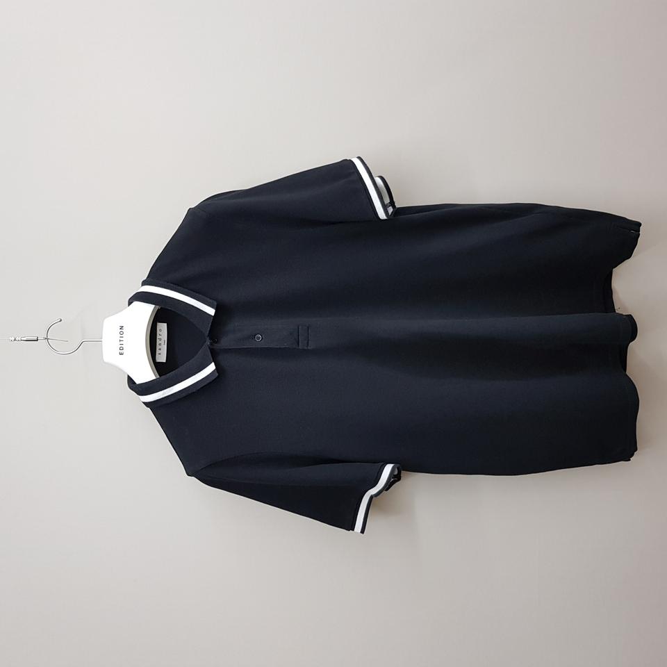 산드로 남성 배색 카라 코튼 반팔 폴로티 XL사이즈