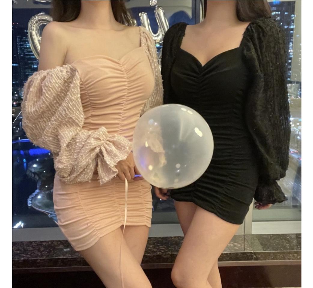 섹시셔링원피스 파티룩 연말룩 홀복 오프숄더