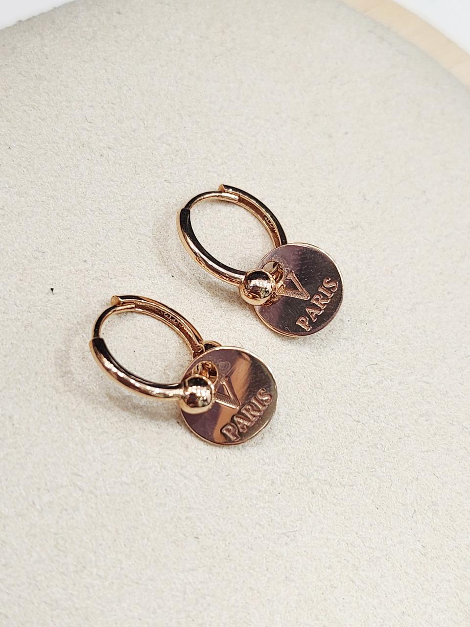 14k 18k 파리 코인 딸랑이 귀걸이