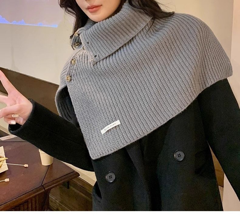 니트 넥워머 케이프