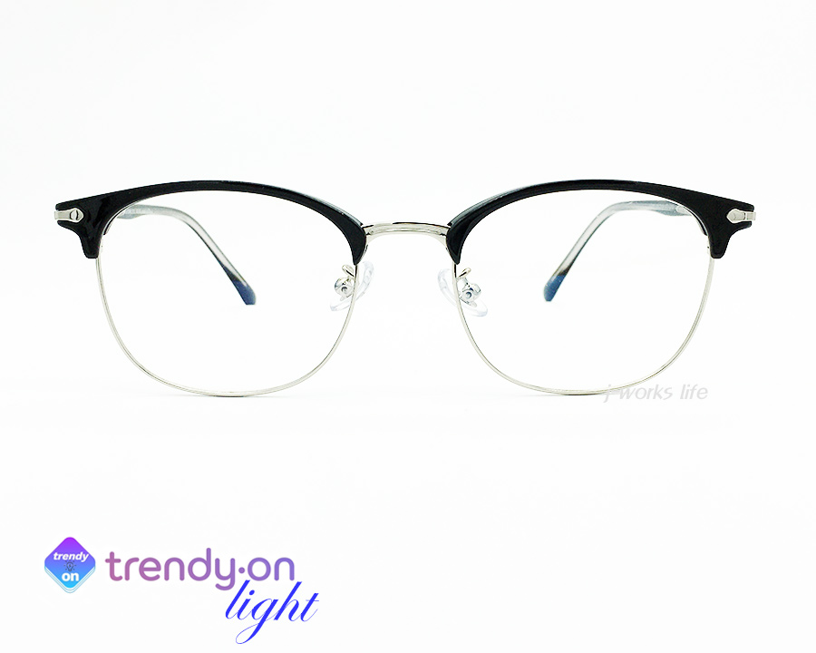 트렌디온 L(Light) 블랙실버 안경점 하금안경테 H-EOC6O 새제품