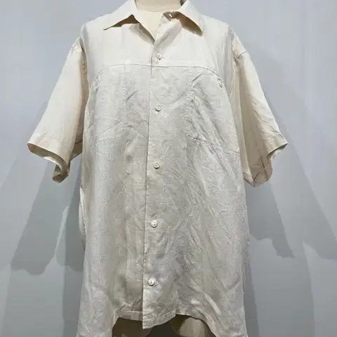 지방시 아이보리 린넨 반팔 남방 셔츠