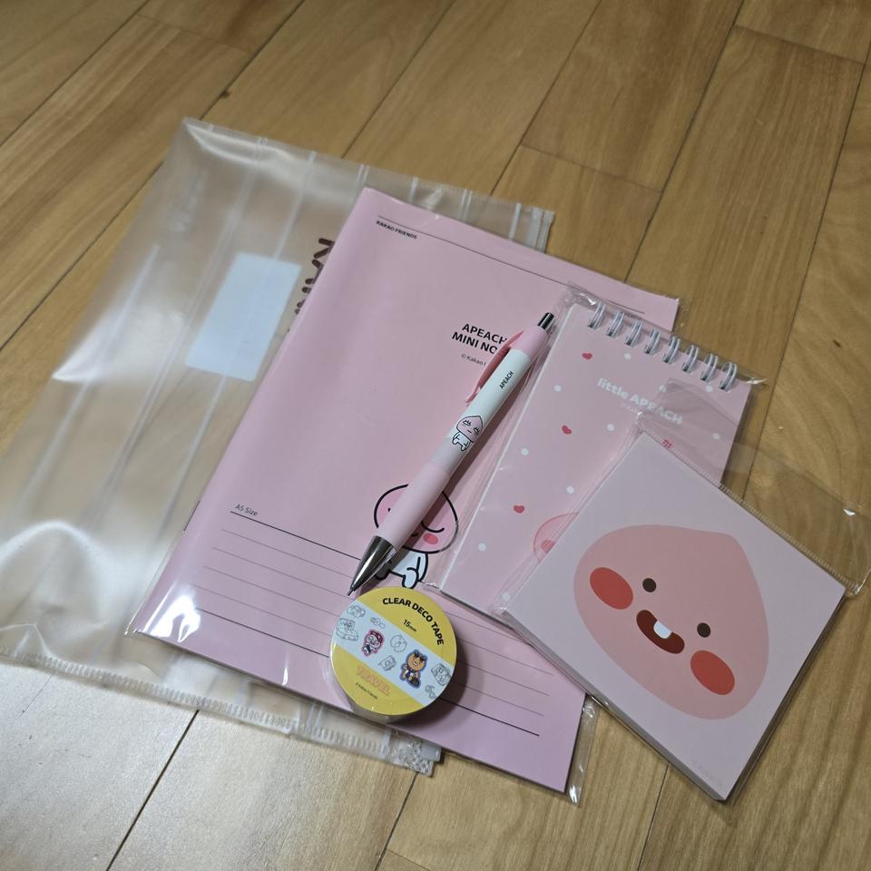 카카오프렌즈 어피치 문구 세트 - New