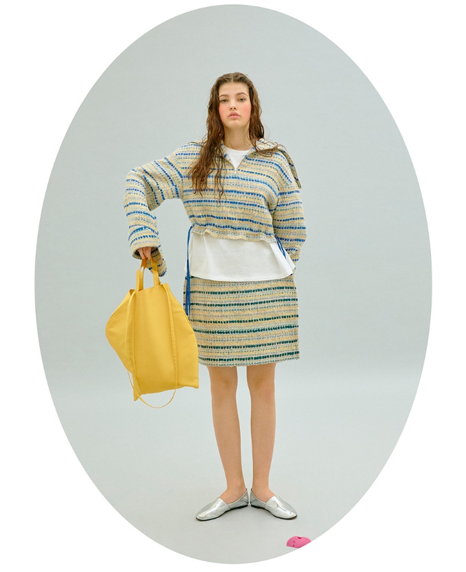 (새상품) NANCYBOO 낸시부 핸드메이드 트위드 스커트