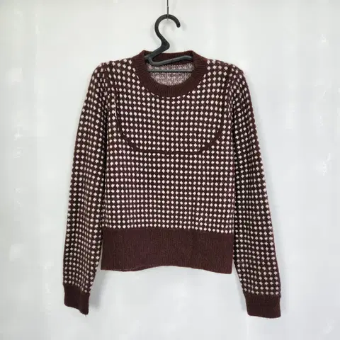 0399 브라운 패턴 니트 스웨터 프리사이즈