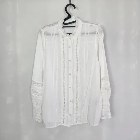 0387 로엠 레이스 화이트 블라우스 66사이즈