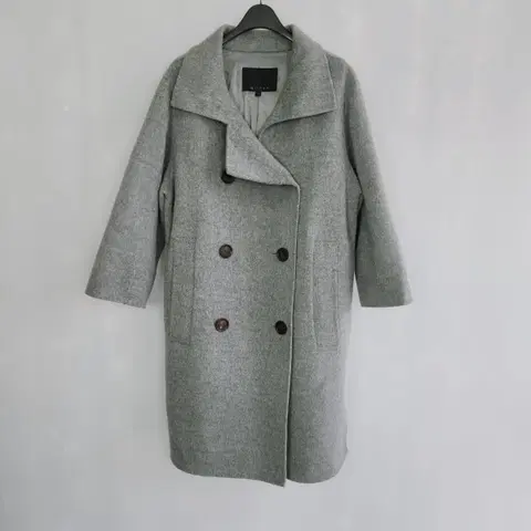 mirhen 핸드메이드 7~8부 롱 울 블렌드 코트 m사이즈