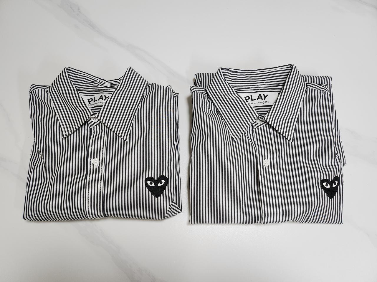 새상품 꼼데 스트라이프 셔츠 남방 (100-105)