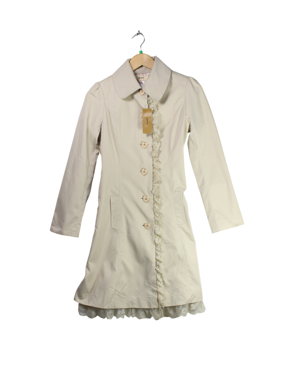 새상품) NICEED 하트 레이스 롱 코트 [25112706]