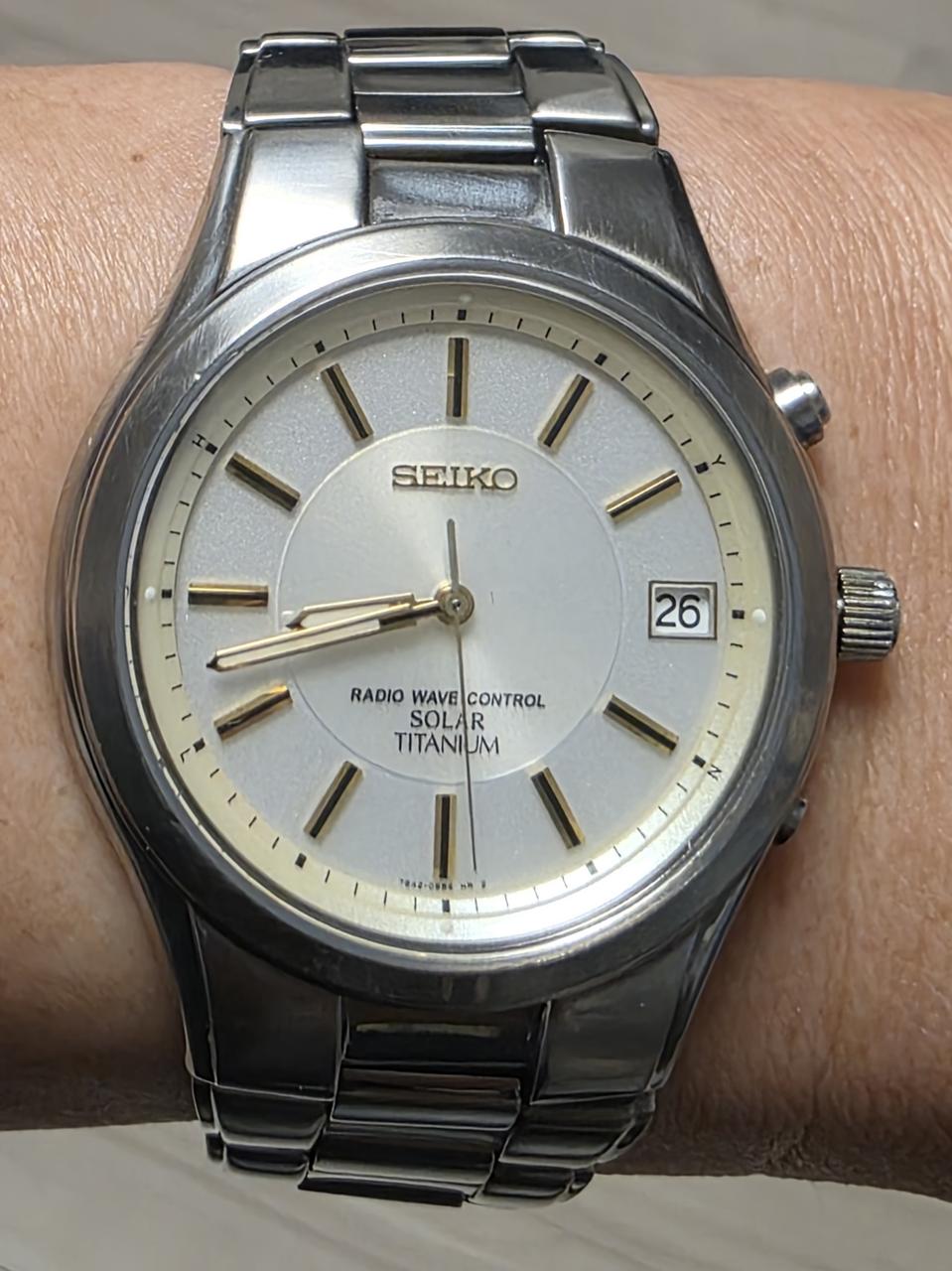 세이코 라디오 전파 솔라 스피릿 티타늄 7B42-0AN0시계