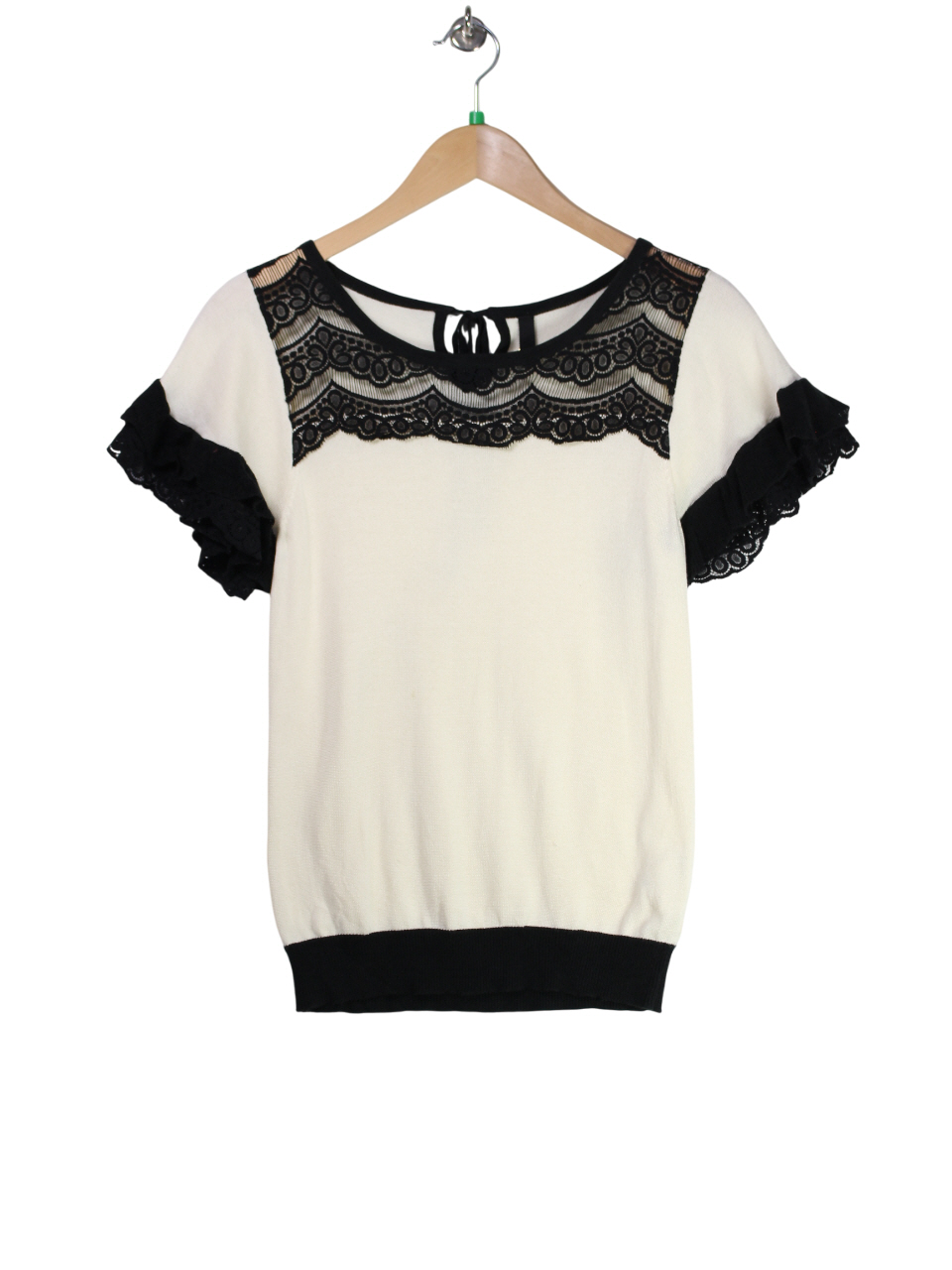 JPN 프릴 레이스 소매 니트 [25112723]