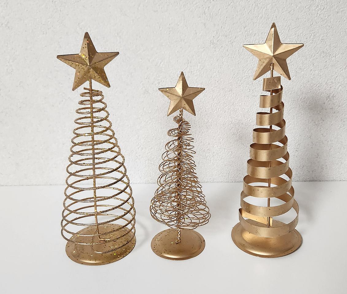 새상품 )철제 골드 크리스마스 트리 3개일괄 인테리어소품