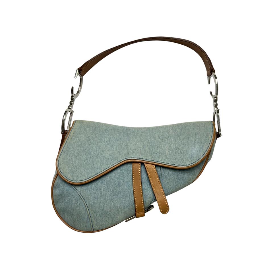 디올 데님 빈티지 새들백