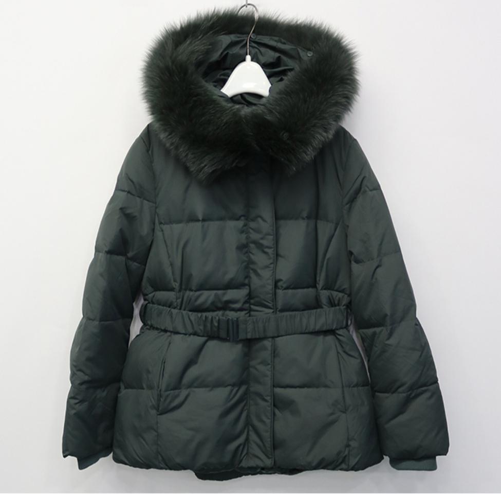 새제품.지센 폭스후드 숏패딩 95사이즈