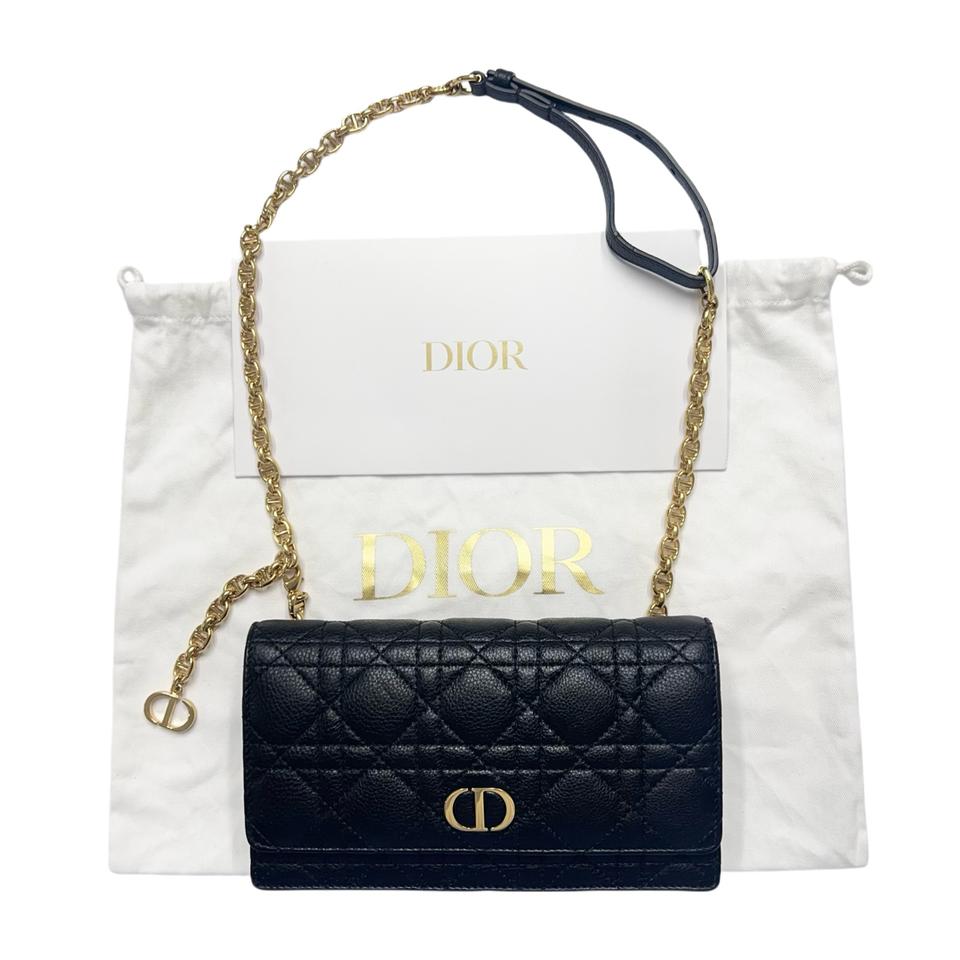 디올 카로 블랙 벨트 체인 파우치백