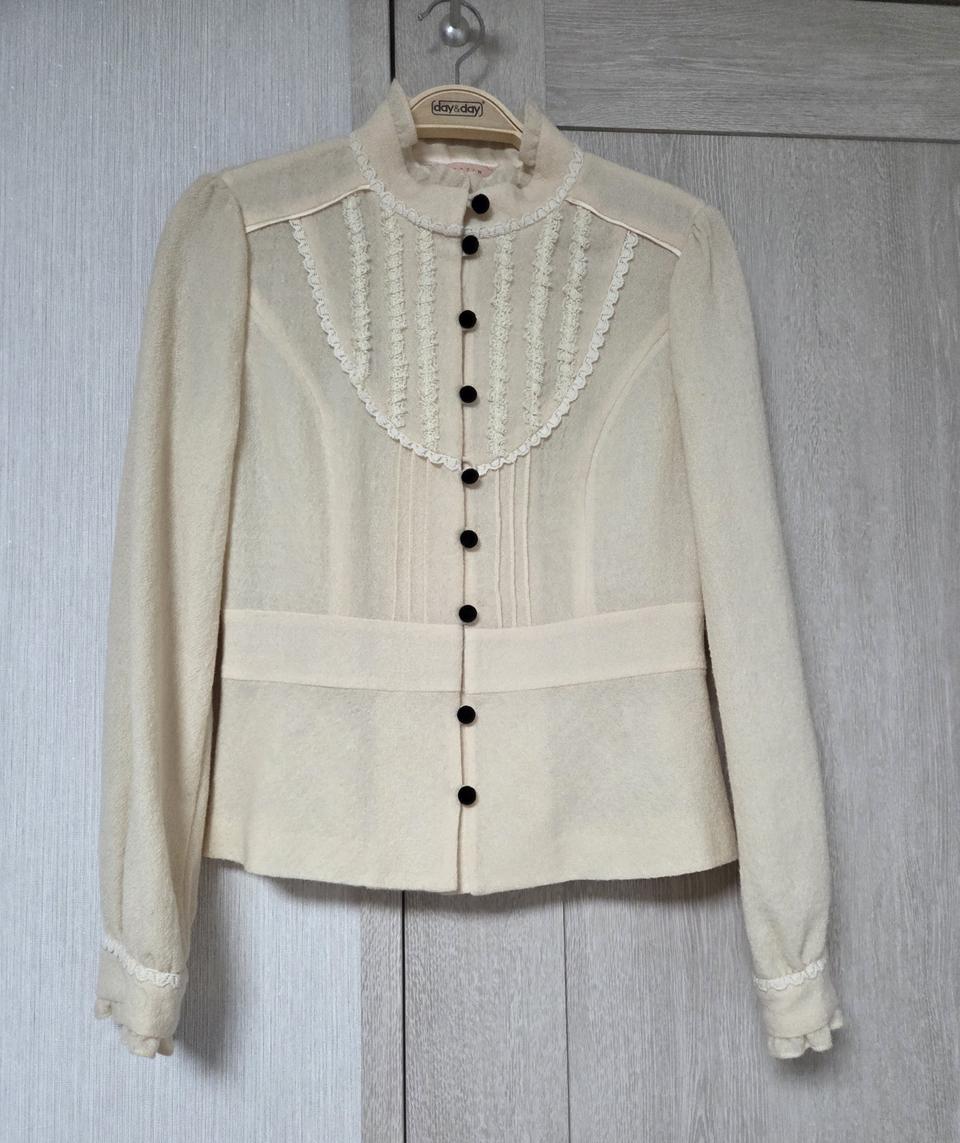 실착1시간.satin 블라우스 아이보리 55사이즈