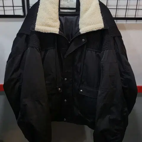 정품 마땡킴 23FW 니트 믹스 플라이트 오버핏 점퍼