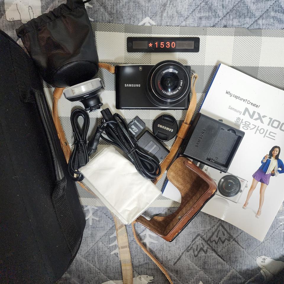 삼성 NX 100 디지털카메라 블랙바디 가방세트