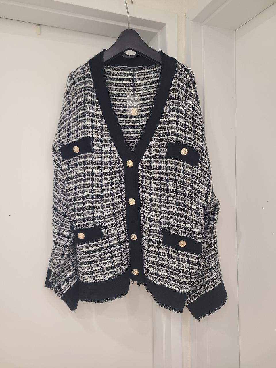 새상품)빅사이즈 트위드가디건