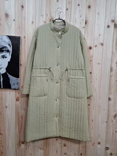 퀼팅  누빔  롱 코트