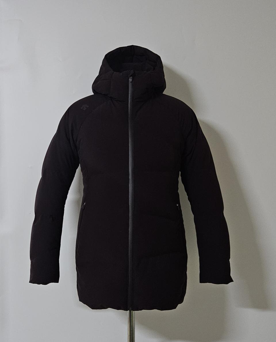 55)데상트 여성 와인색 다운패딩 거위털패딩