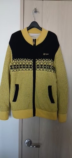 Lynx 남성 니트 집업 옐로우(105~110)