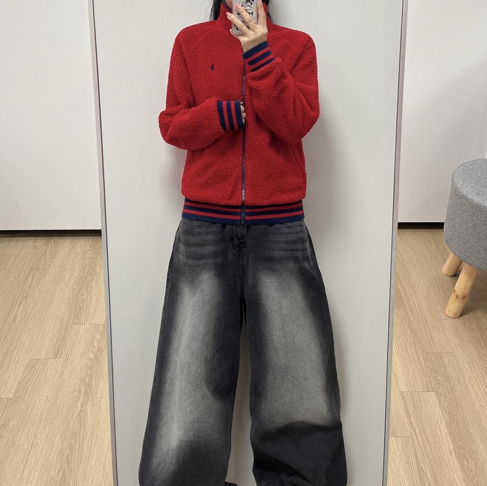 폴로 랄프로렌 신형 포니 레드 셰르파 플리스 자켓