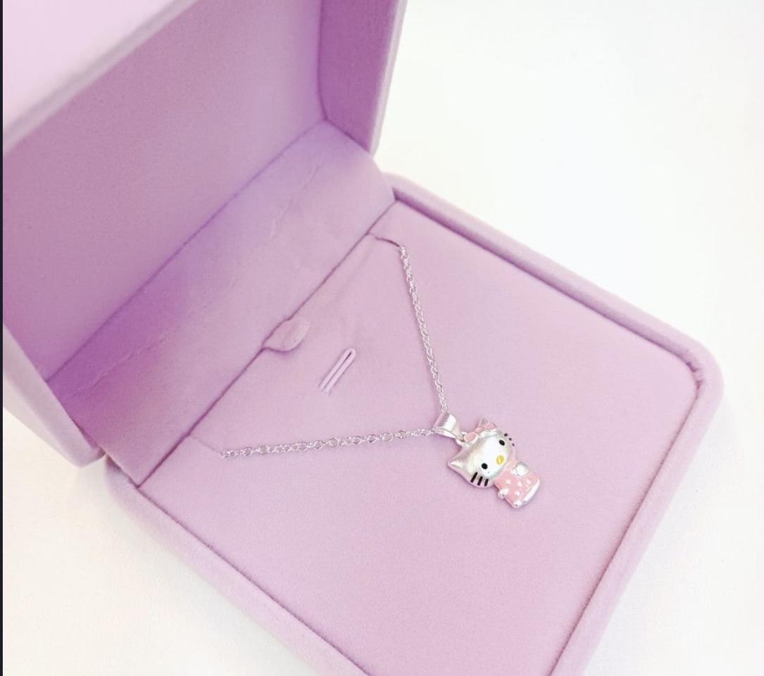 산리오 키티 실버 목걸이