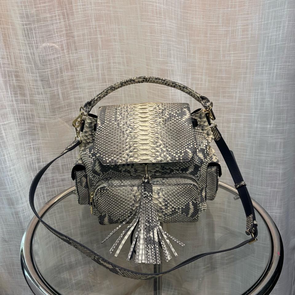 정품 잘모이 천연뱀피 토트 숄더백