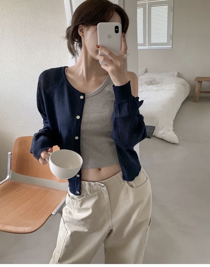 린넨가디건 새상품