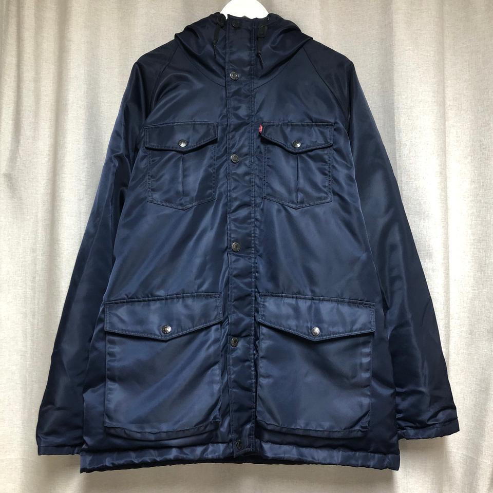 리바이스 RDS 다운 후드 파카 패딩 네이비 L(100)