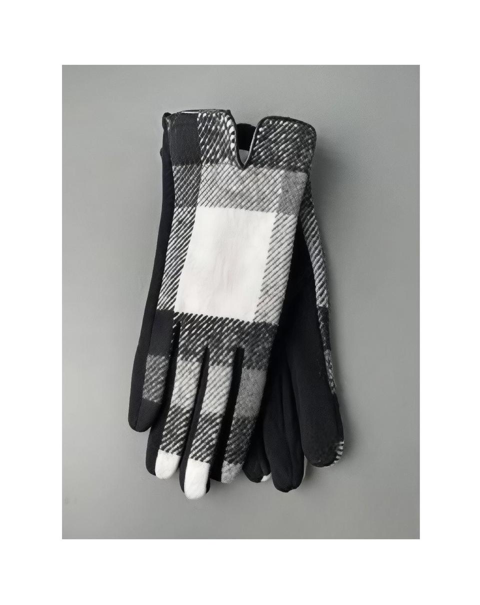 여성용 그레이 체크 장갑 1번 (새상품)