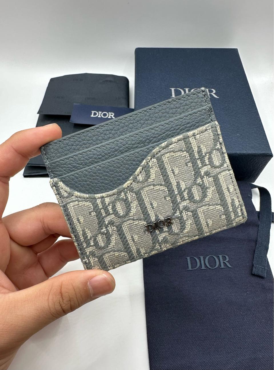 디올 오블리크 새들 카드지갑