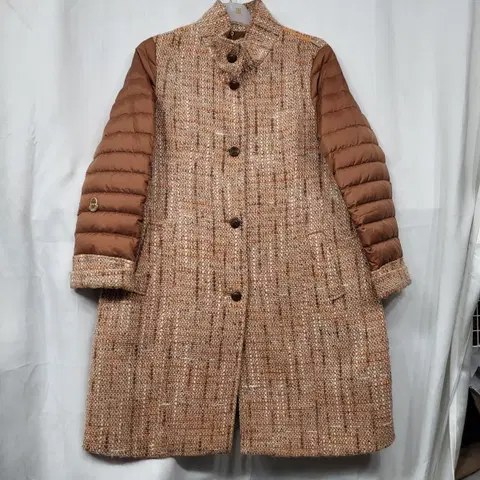 진도 우바 구스패딩 트위드코트 77