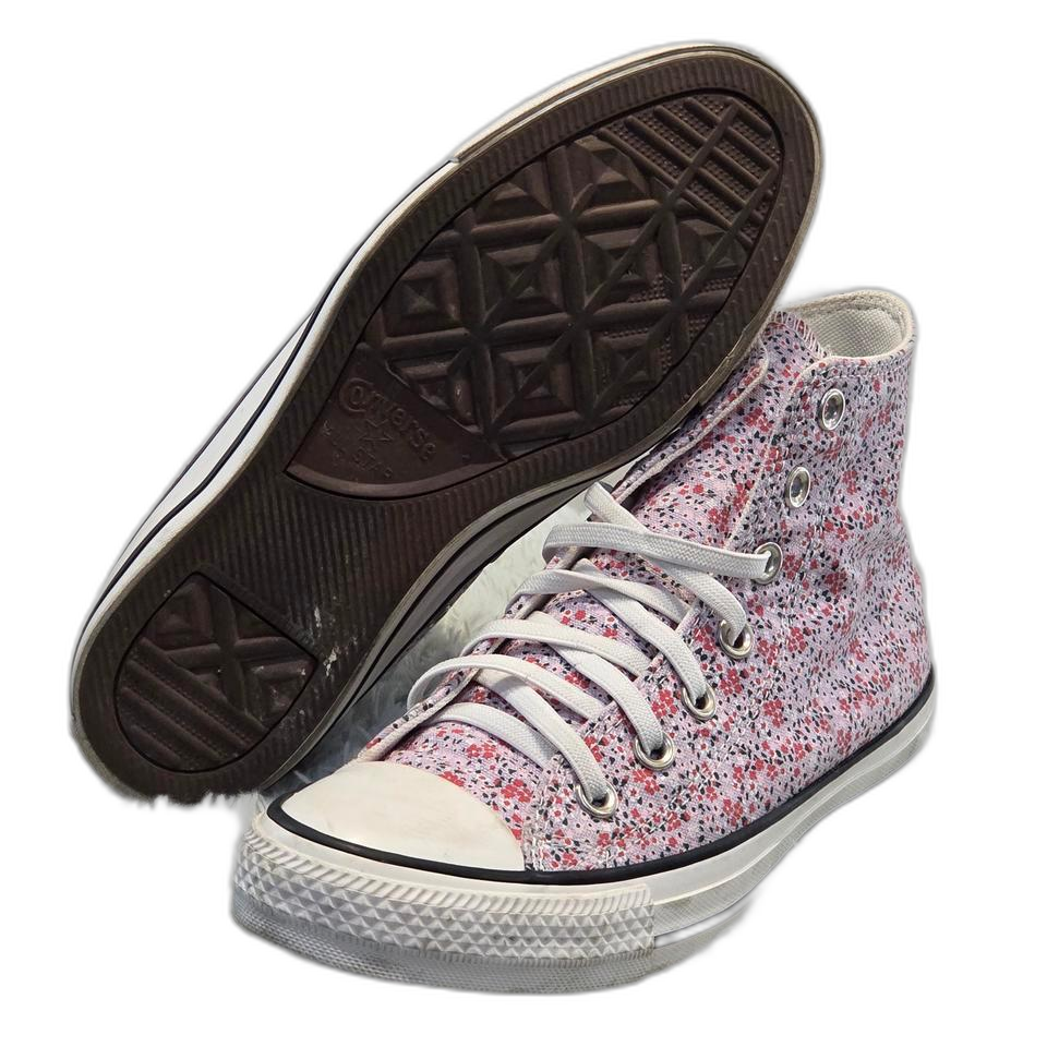 7q-2:컨버스 척테일러 올스타 하이 컷 플라워 패턴 (23.5cm)