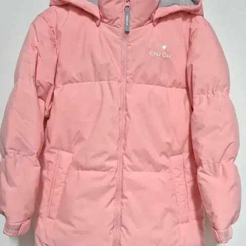 아이더 핑크색 여아 다운 점퍼 145