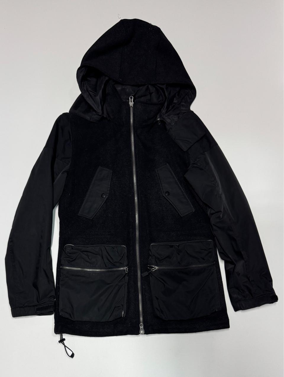 여성 코오롱 스포츠 멀티포켓 사파리 울 후드 자켓