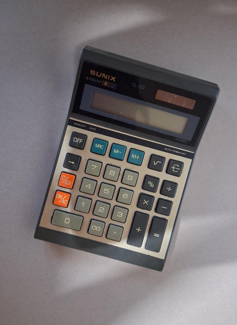 빈티지 SUNIX CL-50 전자 계산기 (90년대)