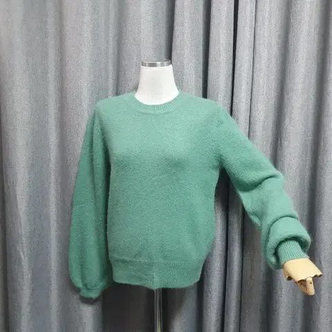 민트 앙고라 고급니트