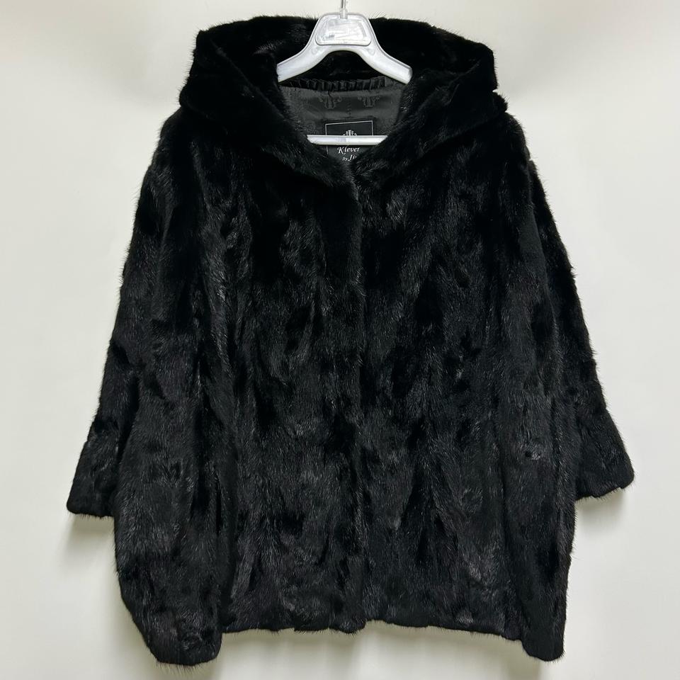 [여자 FREE]클레버 by JINDO 케이프 밍크 퍼 후드자켓