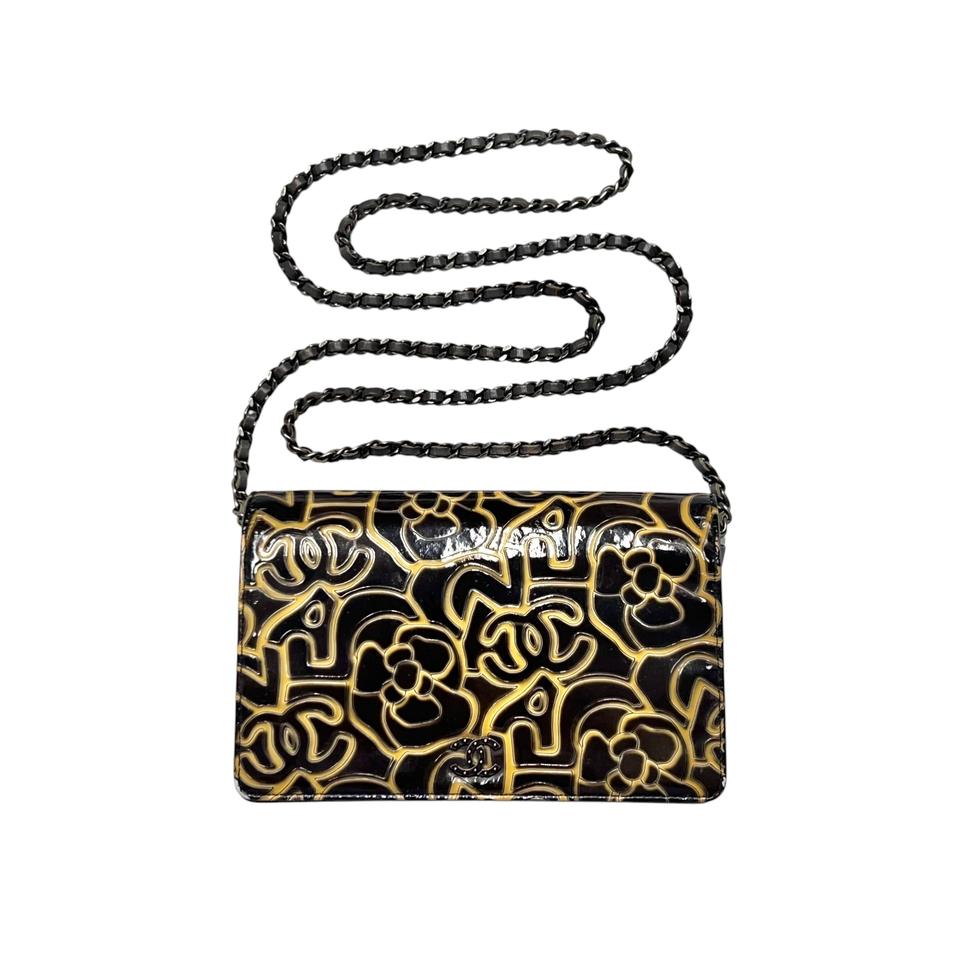 샤넬 블랙 까멜리아 CC 페이턴트 woc. 웍 카멜리아