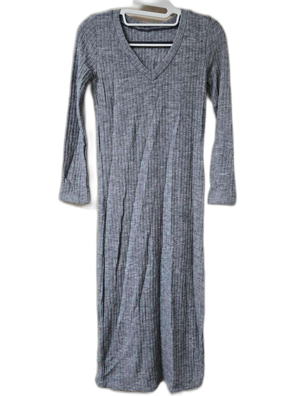 회색 골지 니트 롱 원피스 새상품