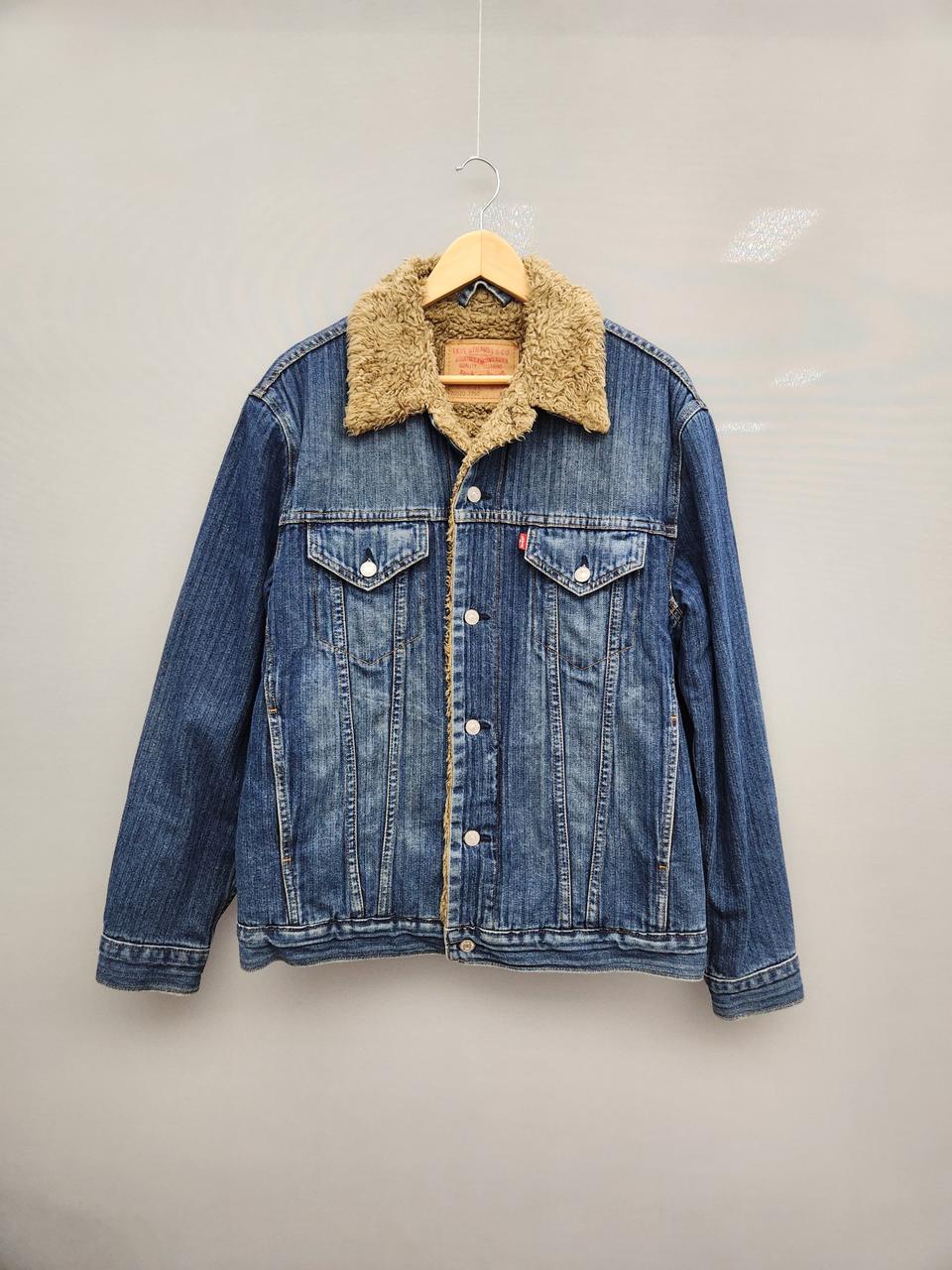 리바이스 쉐르파 안감 퍼 타입쓰리 데님 자켓 청자켓