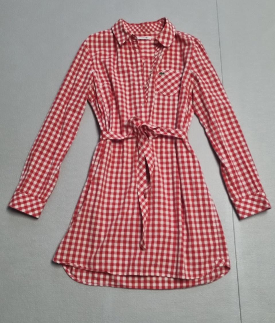 라코스테 체크 원피스