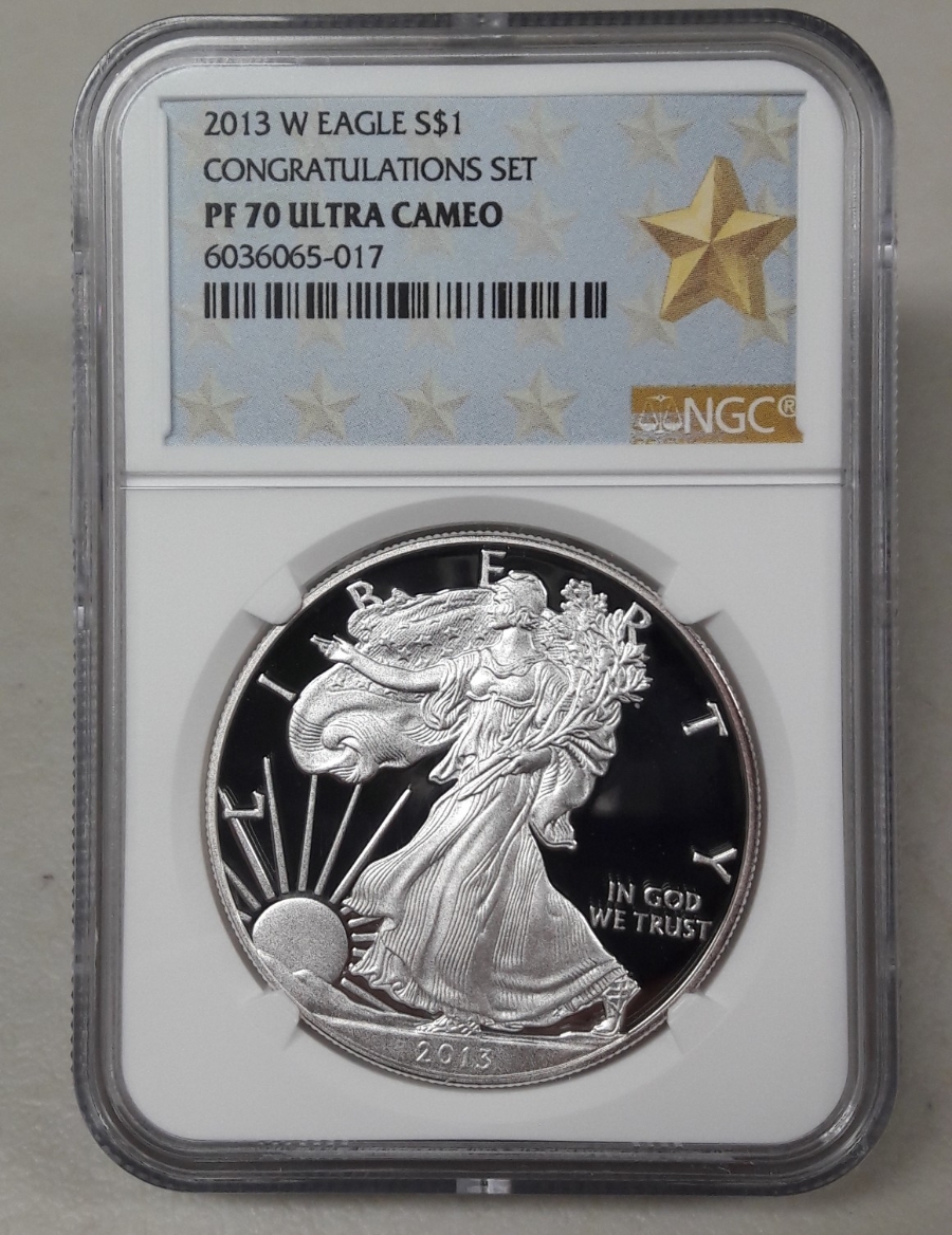 2013년 W 미국 실버이글 1oz NGC PF70 최고등급 프루프 은화