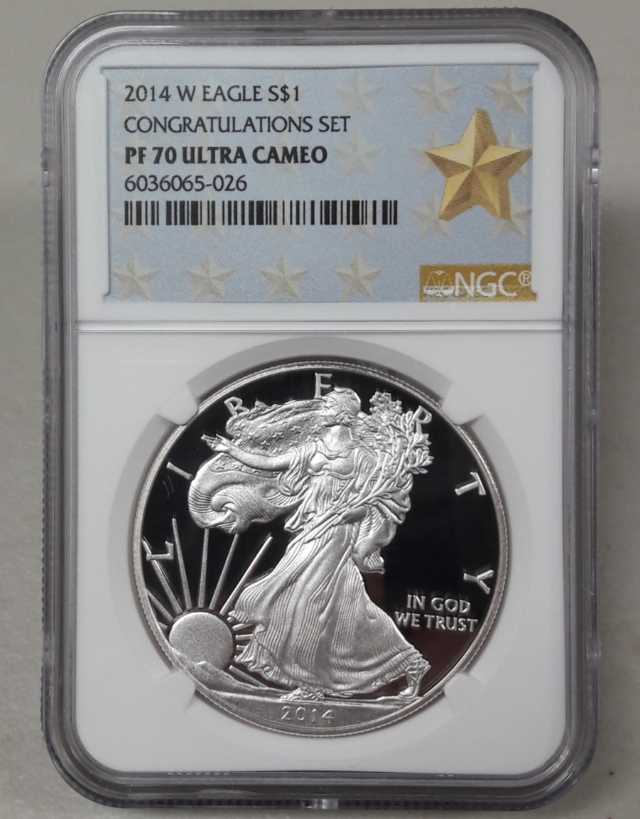 2014년 W 미국 실버이글 1oz NGC PF70 최고등급 프루프 은화