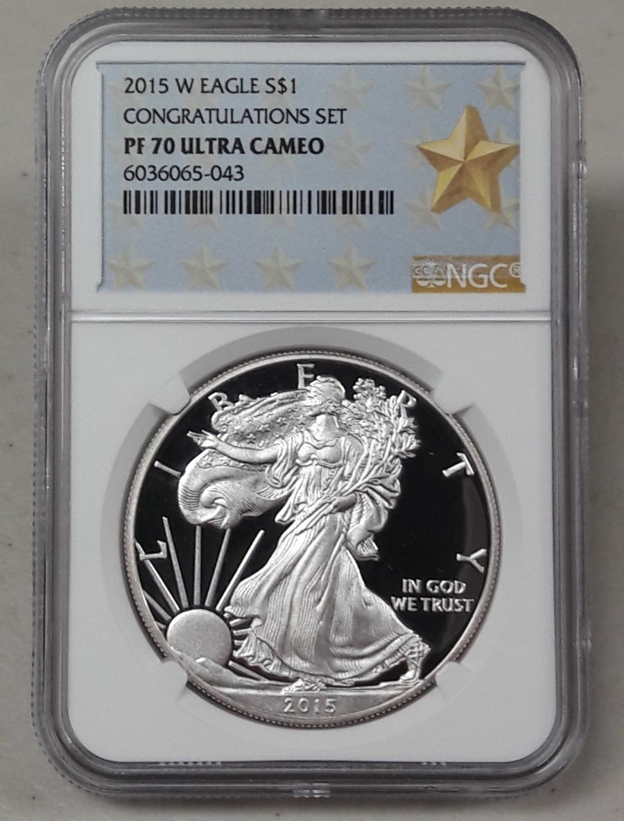2015년 W 미국 실버이글 1oz NGC PF70 최고등급 프루프 은화